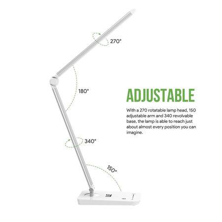 Arbeits-Tischleuchte 8W-LED, dimmbar, weiß Arbeits-Tischleuchte 8W-LED, dimmbar, weiß